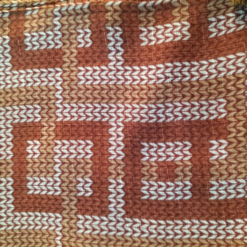 Maze Weave Arabic Lawn Stoler | Elegant Printed Scarf