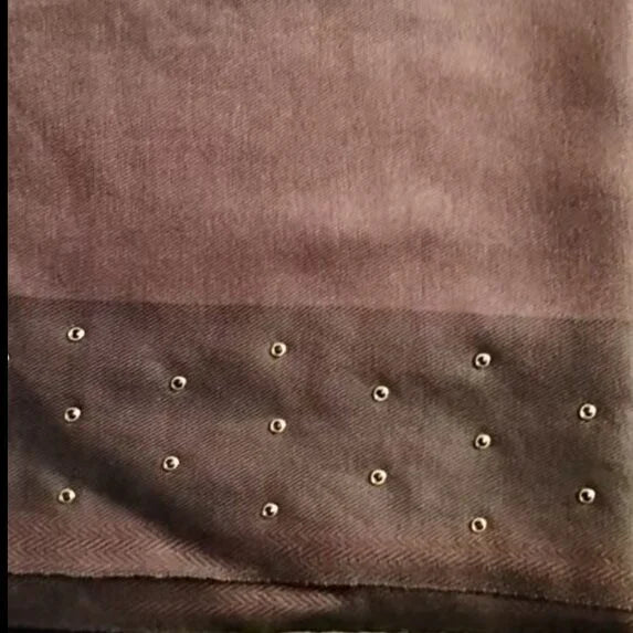 Stone-Studded Silk Lawn Stoler | Elegant Border Scarf