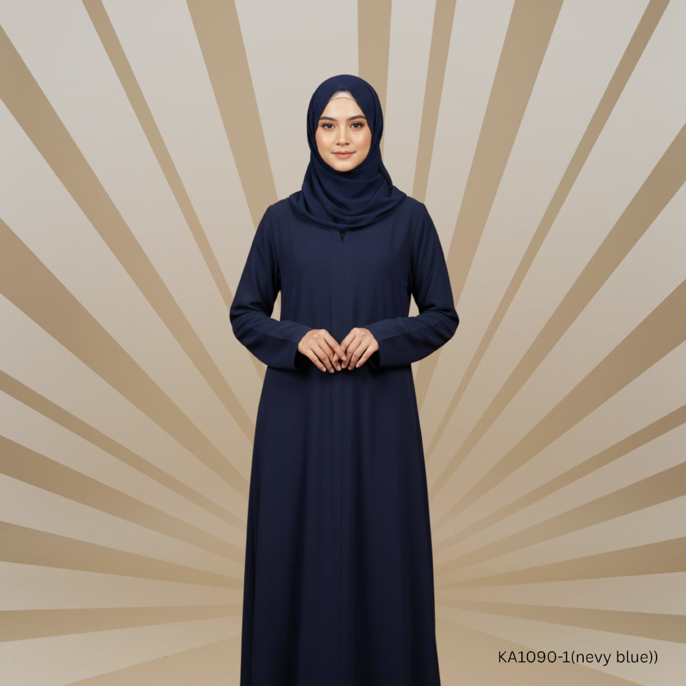 Classic  Plain A-Line Abaya for Women Color:Zinc,Nevy-Blue,Maroon, Indigo,Brown,Tea-Pink,Grey,Mud-Brown,Purple,Dark-Green,Blakish Magenta