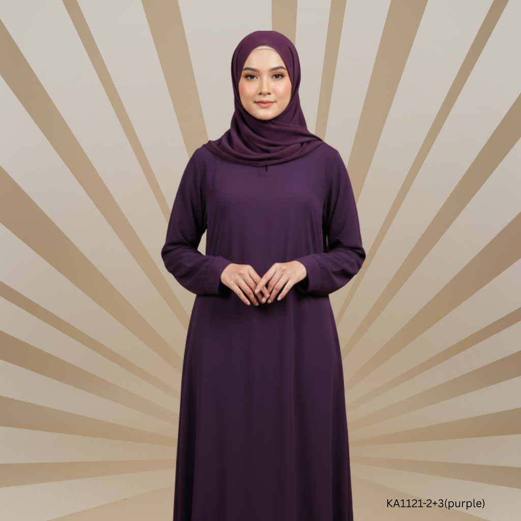 Classic  Plain A-Line Abaya for Women Color:Zinc,Nevy-Blue,Maroon, Indigo,Brown,Tea-Pink,Grey,Mud-Brown,Purple,Dark-Green,Blakish Magenta